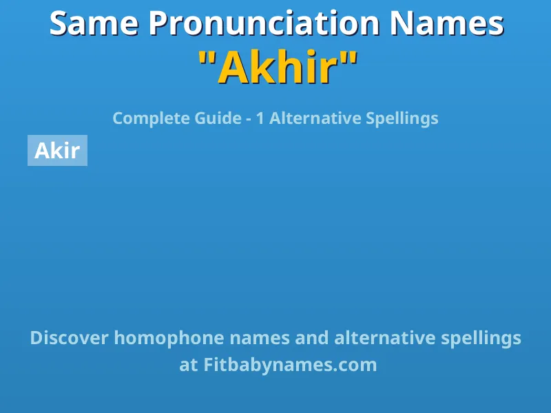 Infographic: Akhir same pronunciation names, similar names, and homophone names