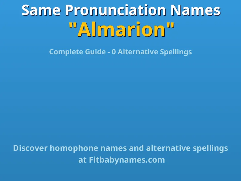 Infographic: Almarion same pronunciation names, similar names, and homophone names