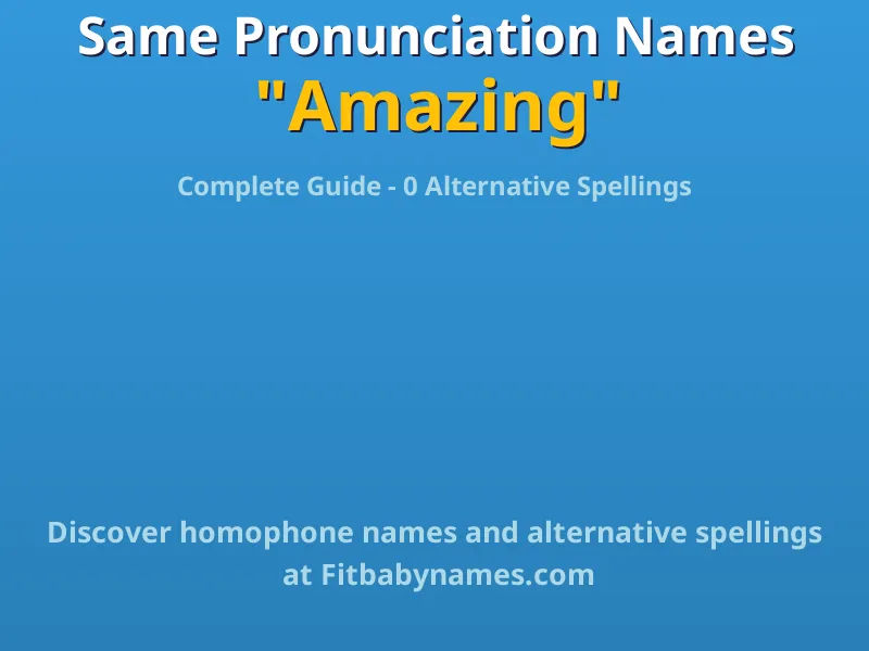 Infographic: Amazing same pronunciation names, similar names, and homophone names