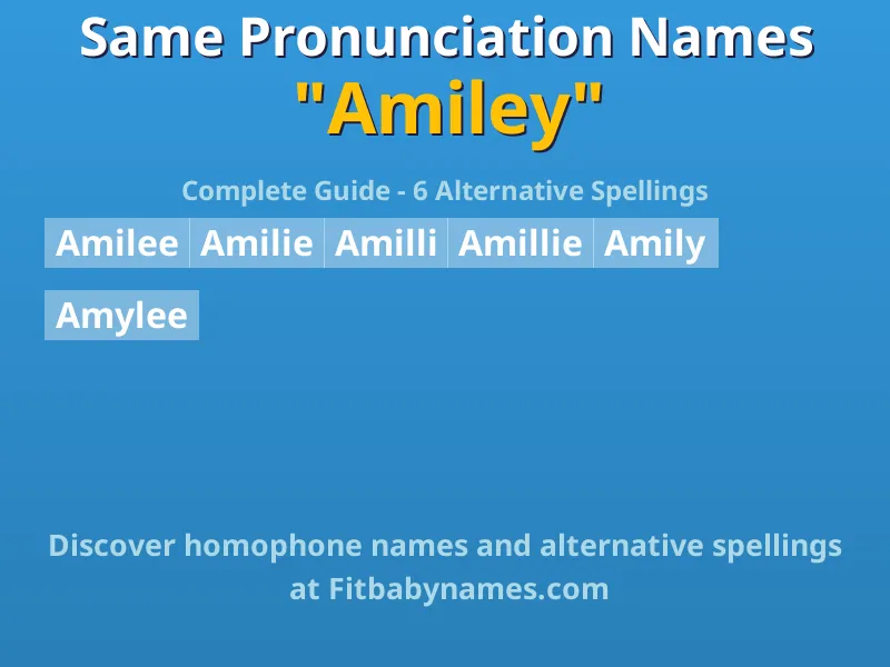 Infographic: Amiley same pronunciation names, similar names, and homophone names