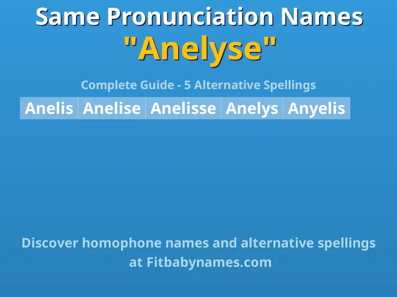 Infographic: Anelyse same pronunciation names, similar names, and homophone names