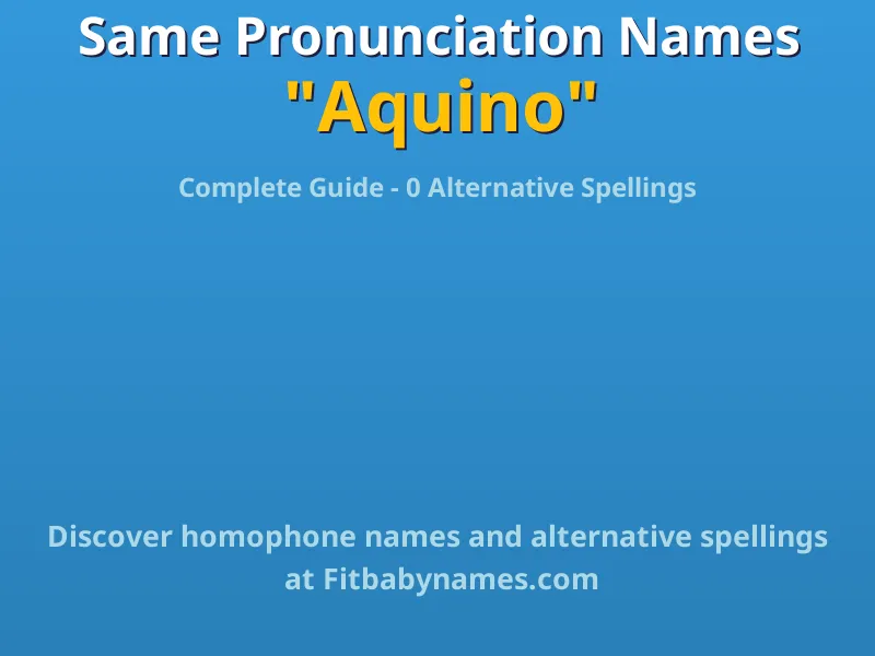 Infographic: Aquino same pronunciation names, similar names, and homophone names