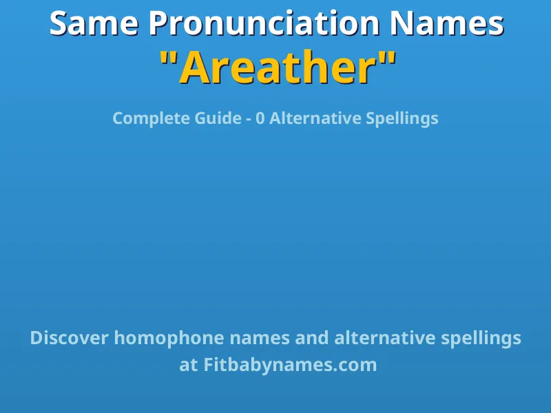 Infographic: Areather same pronunciation names, similar names, and homophone names