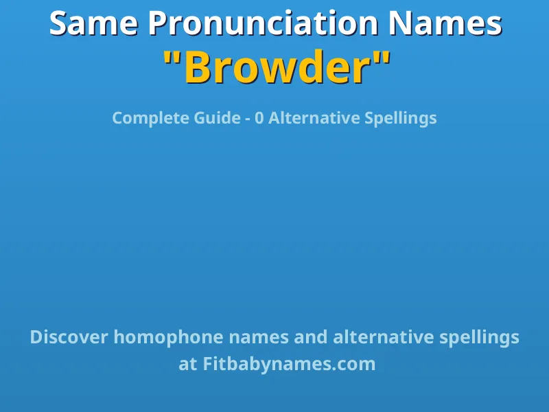 Infographic: Browder same pronunciation names, similar names, and homophone names