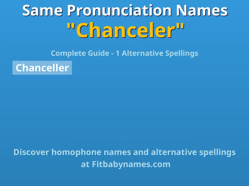 Infographic: Chanceler same pronunciation names, similar names, and homophone names