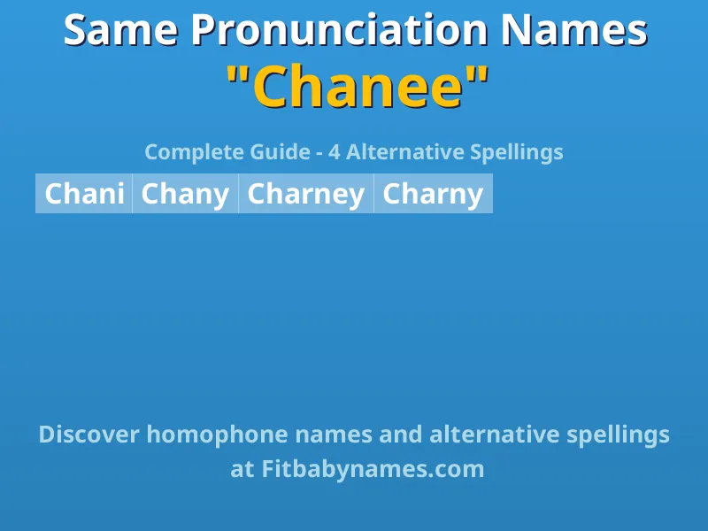 Infographic: Chanee same pronunciation names, similar names, and homophone names
