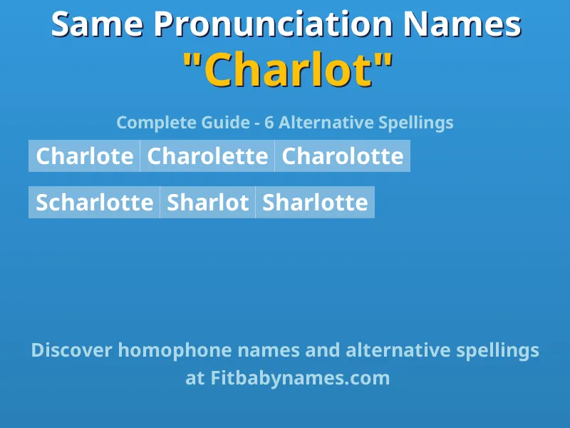Infographic: Charlot same pronunciation names, similar names, and homophone names