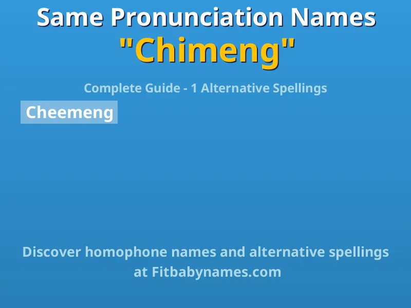 Infographic: Chimeng same pronunciation names, similar names, and homophone names