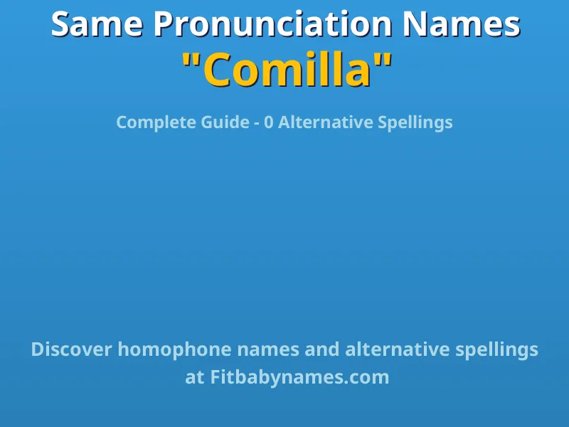 Infographic: Comilla same pronunciation names, similar names, and homophone names
