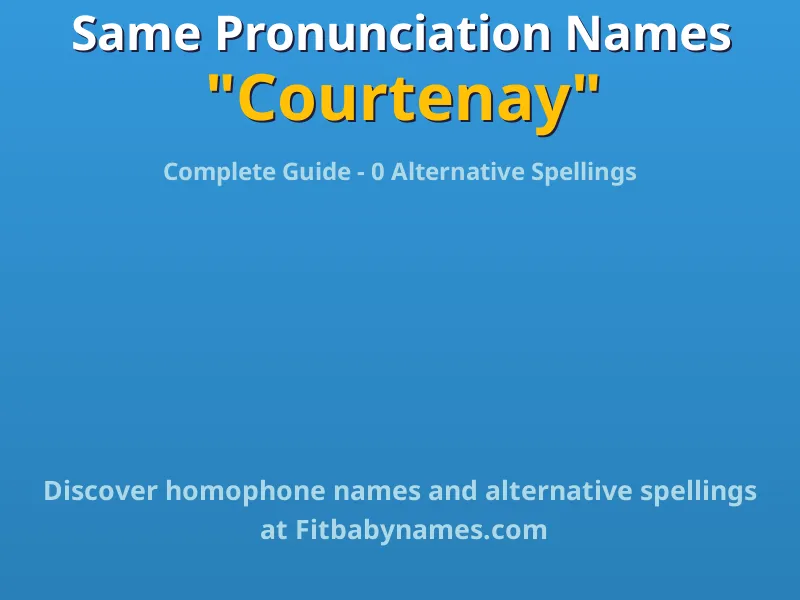 Infographic: Courtenay same pronunciation names, similar names, and homophone names