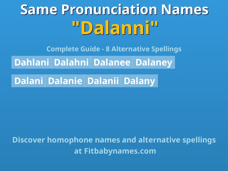 Infographic: Dalanni same pronunciation names, similar names, and homophone names