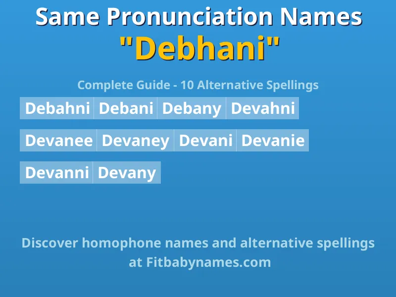 Infographic: Debhani same pronunciation names, similar names, and homophone names
