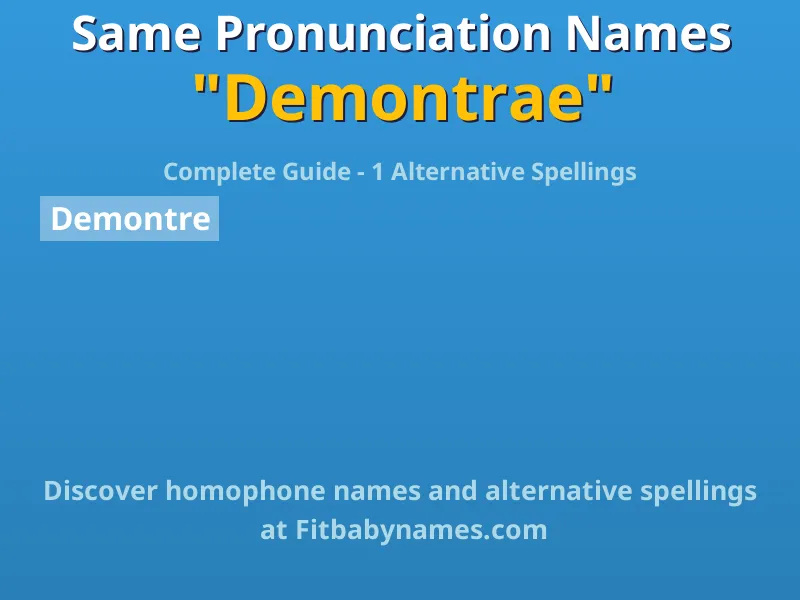 Infographic: Demontrae same pronunciation names, similar names, and homophone names