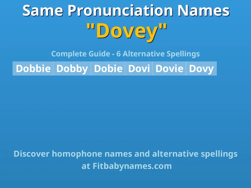 Infographic: Dovey same pronunciation names, similar names, and homophone names