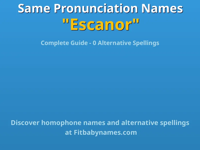 Infographic: Escanor same pronunciation names, similar names, and homophone names