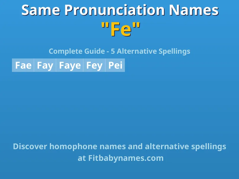 Infographic: Fe same pronunciation names, similar names, and homophone names