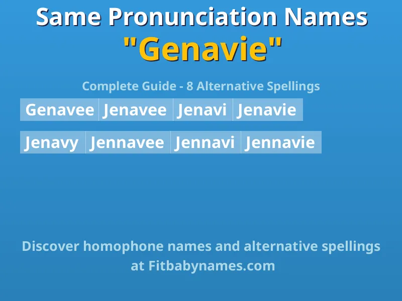 Infographic: Genavie same pronunciation names, similar names, and homophone names