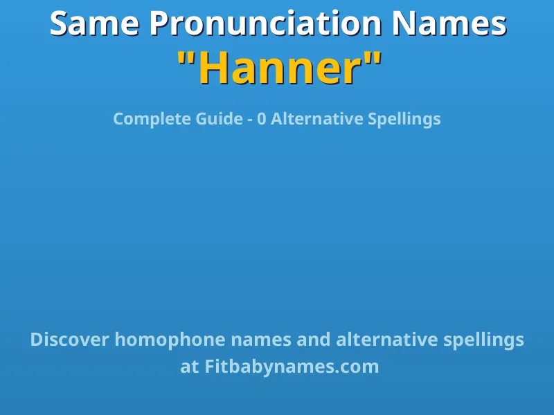 Infographic: Hanner same pronunciation names, similar names, and homophone names
