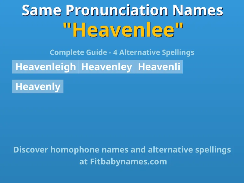 Infographic: Heavenlee same pronunciation names, similar names, and homophone names
