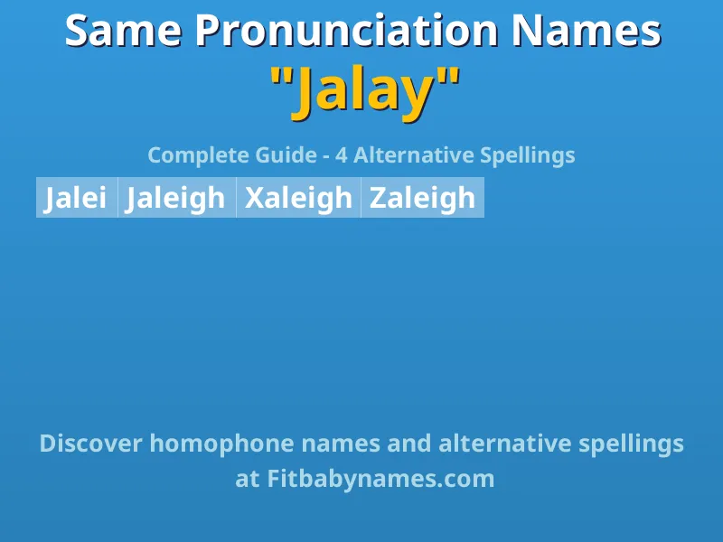 Infographic: Jalay same pronunciation names, similar names, and homophone names
