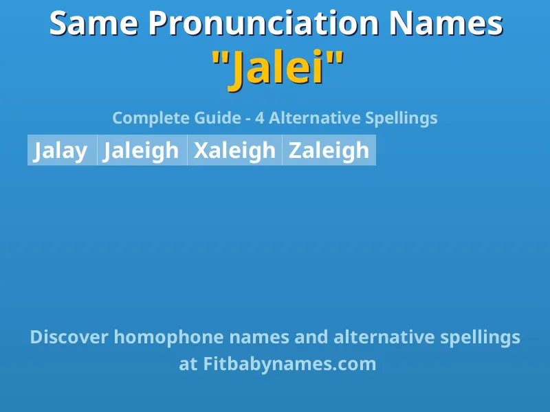 Infographic: Jalei same pronunciation names, similar names, and homophone names