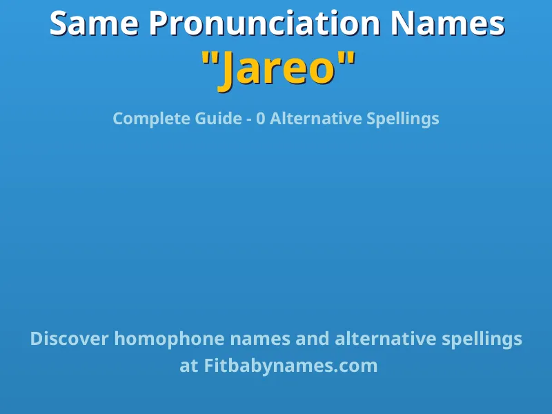 Infographic: Jareo same pronunciation names, similar names, and homophone names