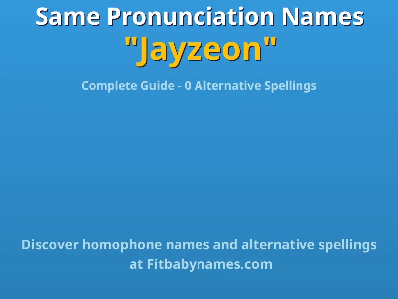 Infographic: Jayzeon same pronunciation names, similar names, and homophone names