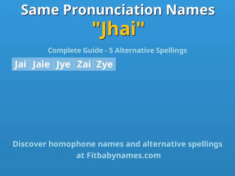Infographic: Jhai same pronunciation names, similar names, and homophone names