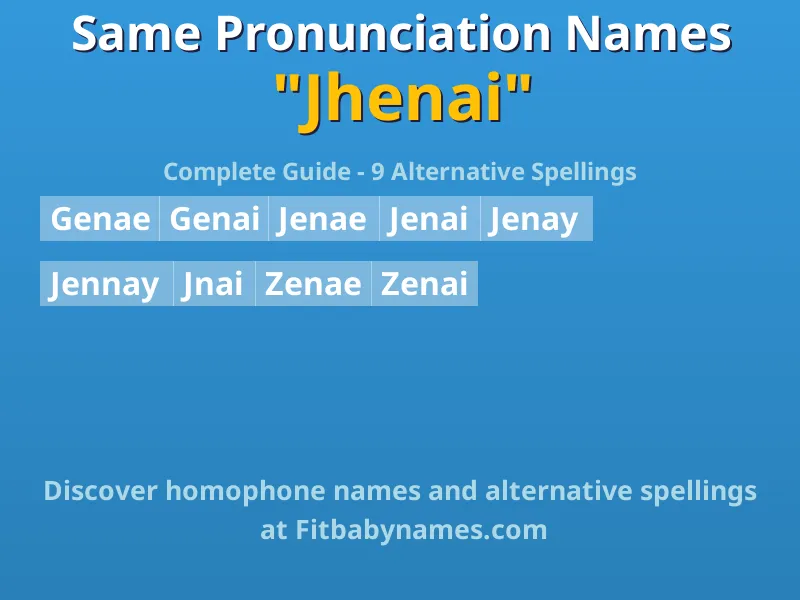 Infographic: Jhenai same pronunciation names, similar names, and homophone names