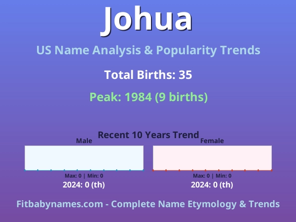 Infographic: Johua name meaning, origin, and popularity trends in the United States (US baby name analysis chart)