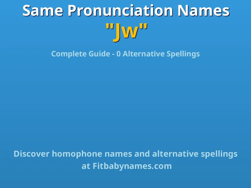 Infographic: Jw same pronunciation names, similar names, and homophone names