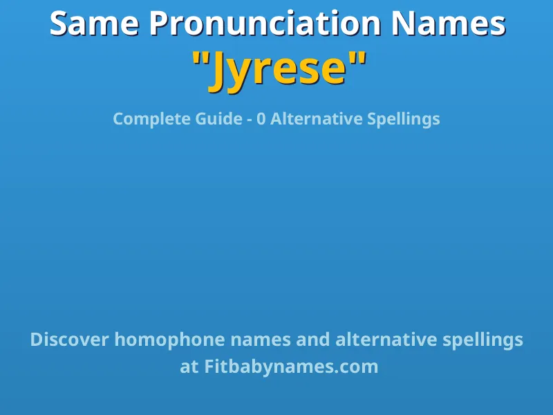 Infographic: Jyrese same pronunciation names, similar names, and homophone names