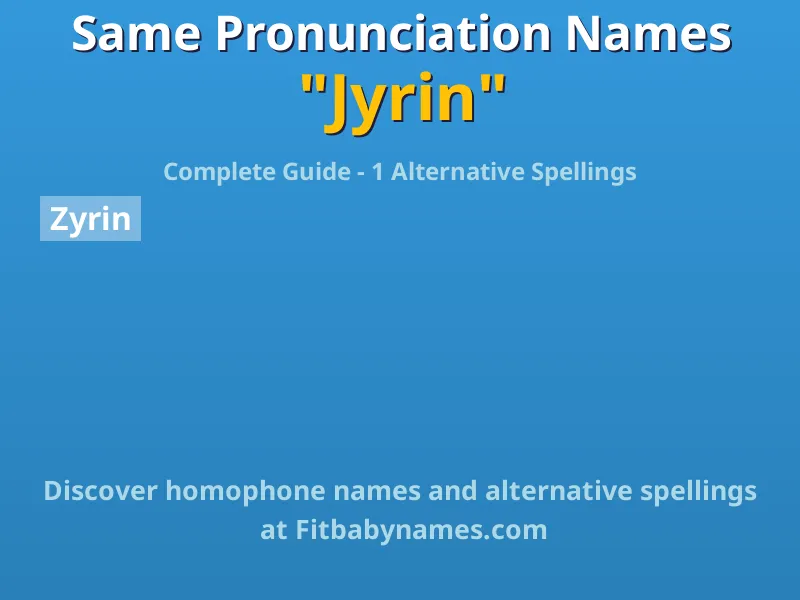 Infographic: Jyrin same pronunciation names, similar names, and homophone names