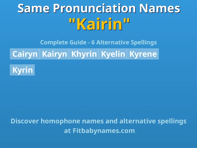Infographic: Kairin same pronunciation names, similar names, and homophone names
