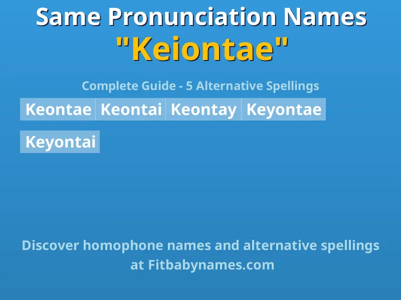 Infographic: Keiontae same pronunciation names, similar names, and homophone names