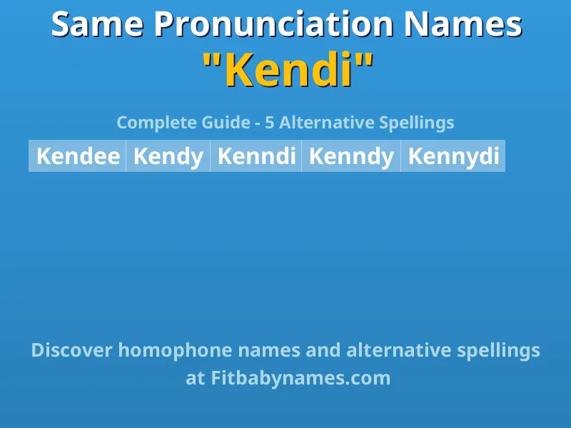 Infographic: Kendi same pronunciation names, similar names, and homophone names
