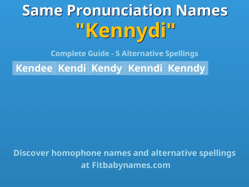 Infographic: Kennydi same pronunciation names, similar names, and homophone names