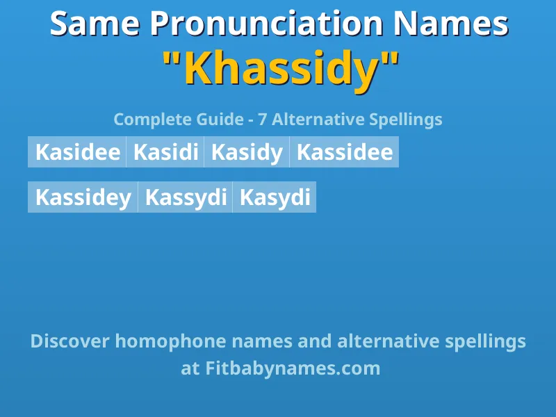 Infographic: Khassidy same pronunciation names, similar names, and homophone names