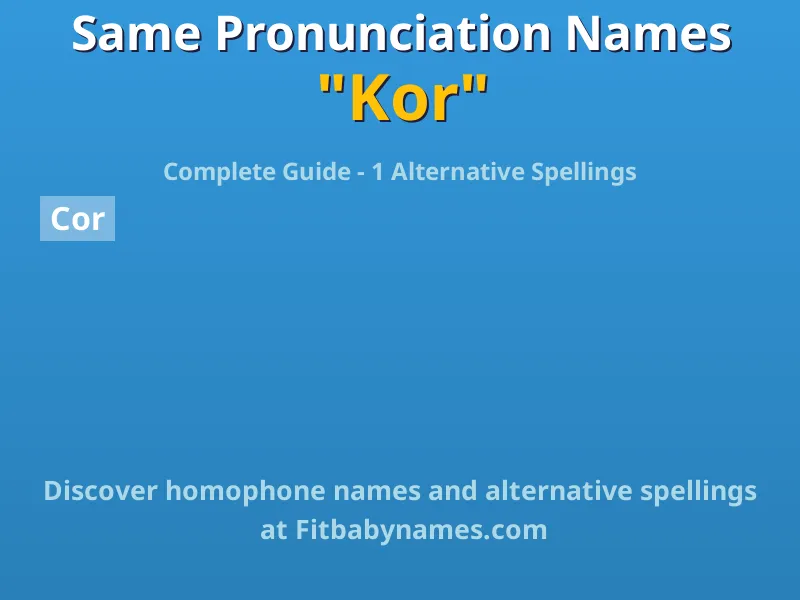Infographic: Kor same pronunciation names, similar names, and homophone names