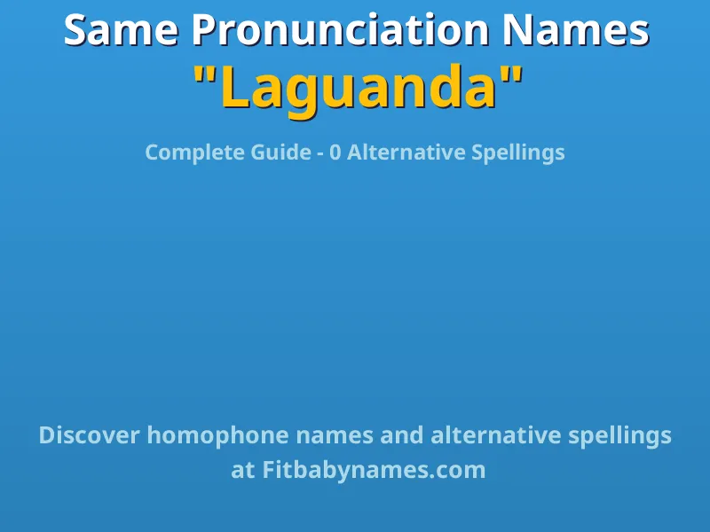 Infographic: Laguanda same pronunciation names, similar names, and homophone names