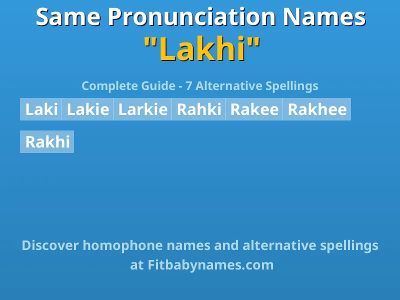 Infographic: Lakhi same pronunciation names, similar names, and homophone names