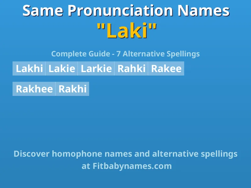 Infographic: Laki same pronunciation names, similar names, and homophone names