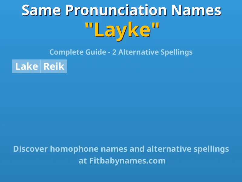 Infographic: Layke same pronunciation names, similar names, and homophone names