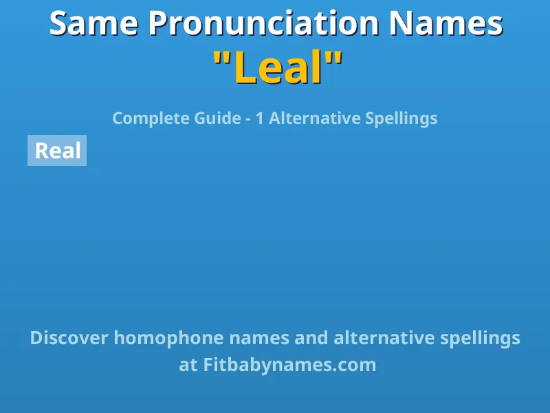 Infographic: Leal same pronunciation names, similar names, and homophone names