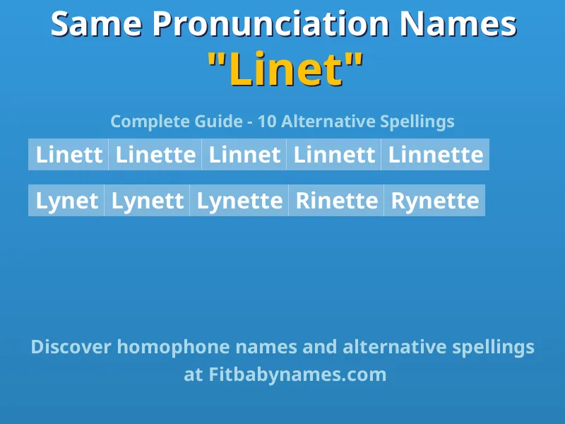 Infographic: Linet same pronunciation names, similar names, and homophone names