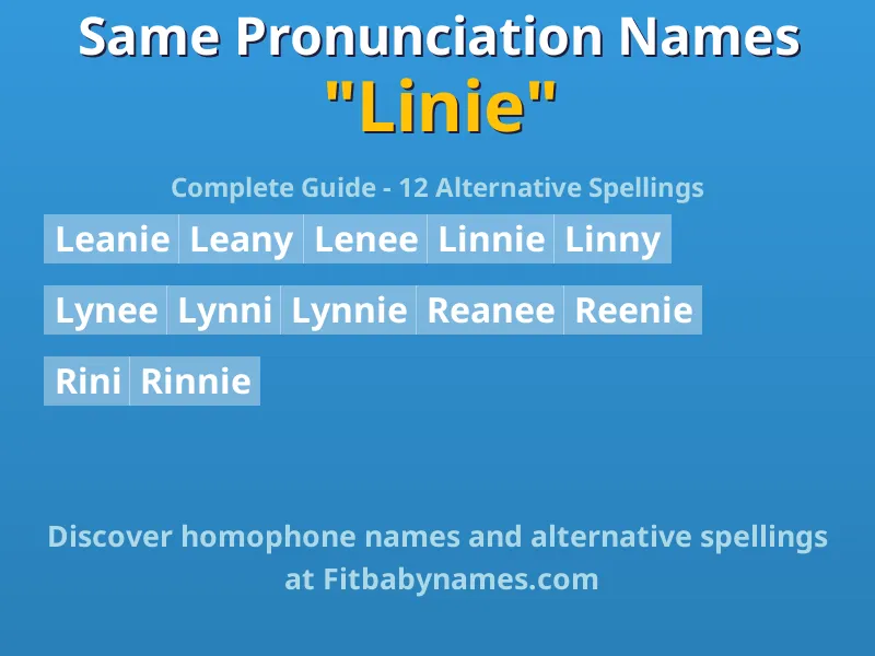 Infographic: Linie same pronunciation names, similar names, and homophone names