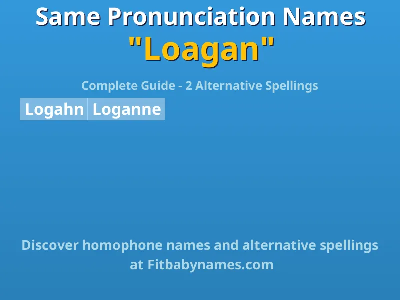 Infographic: Loagan same pronunciation names, similar names, and homophone names