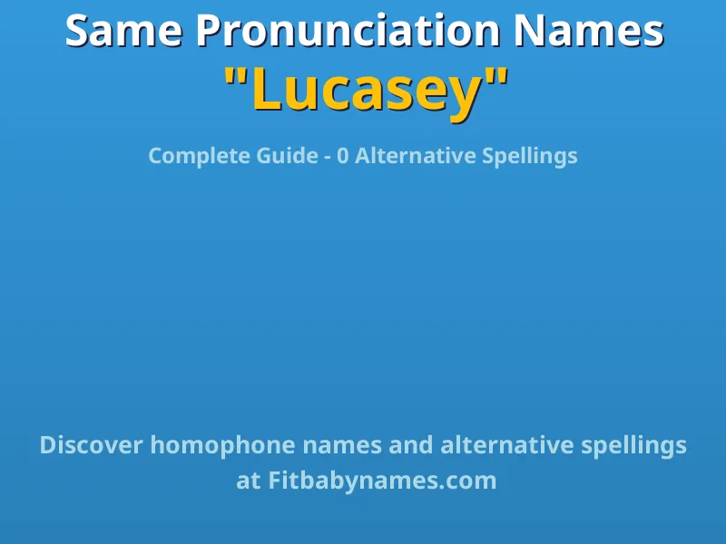 Infographic: Lucasey same pronunciation names, similar names, and homophone names