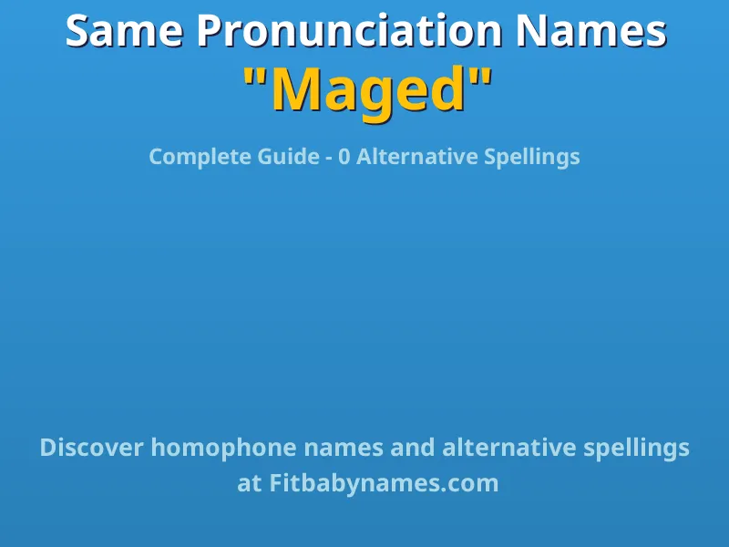 Infographic: Maged same pronunciation names, similar names, and homophone names