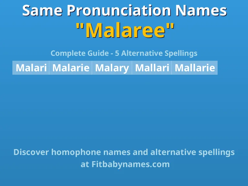 Infographic: Malaree same pronunciation names, similar names, and homophone names